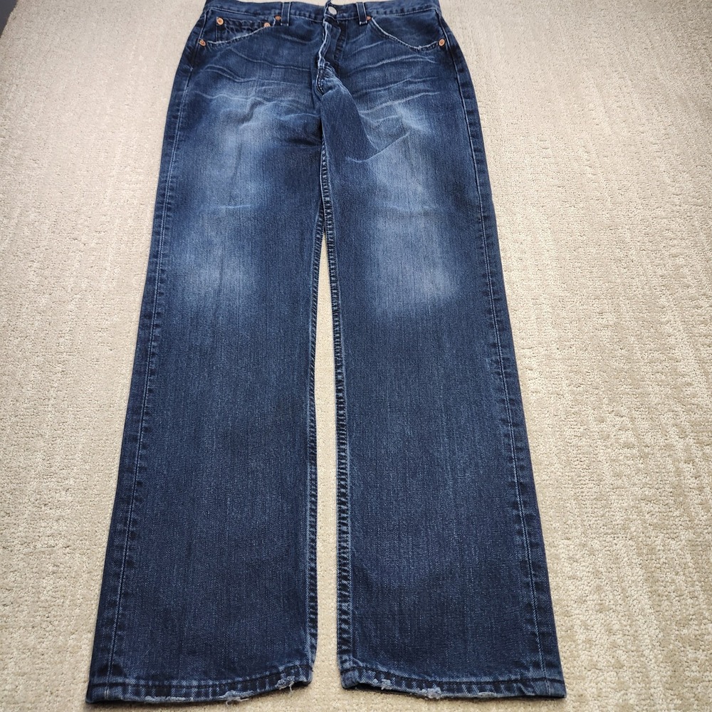 Vintage Levis 501 Jeans Men 31x32 *READ Dark Indigo Whiskers Button Fly Straight